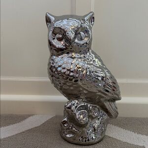 Ceramic Silver Owl